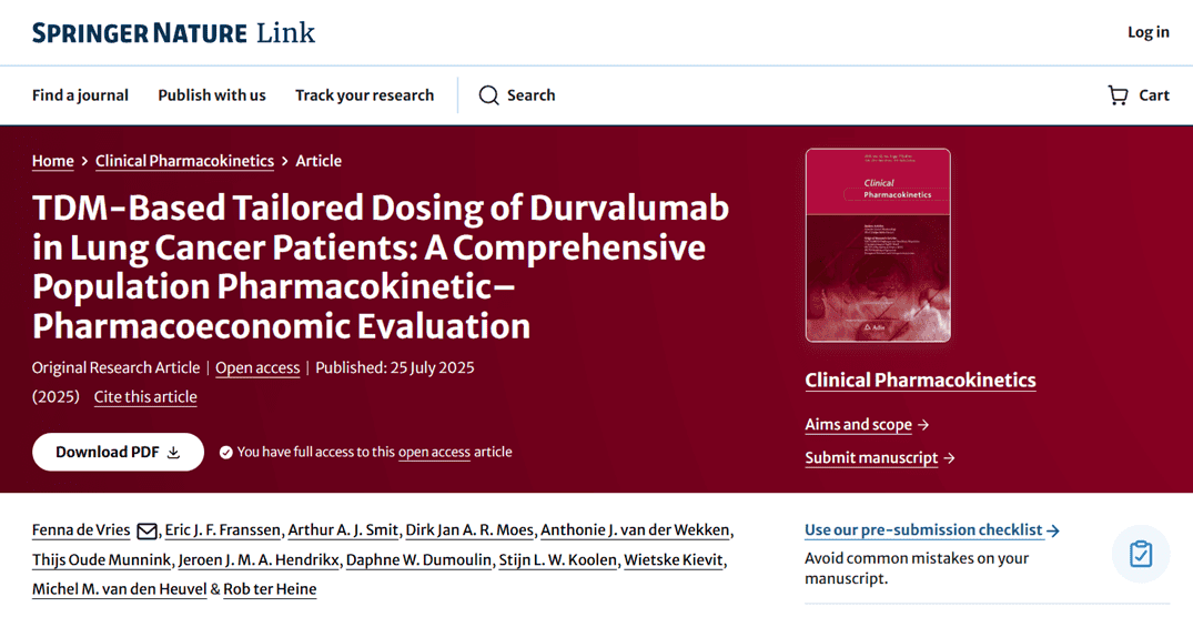 TDM-Based Tailored Dosing of Durvalumab in Lung Cancer Patients: A Comprehensive Population Pharmacokinetic–Pharmacoeconomic Evaluation